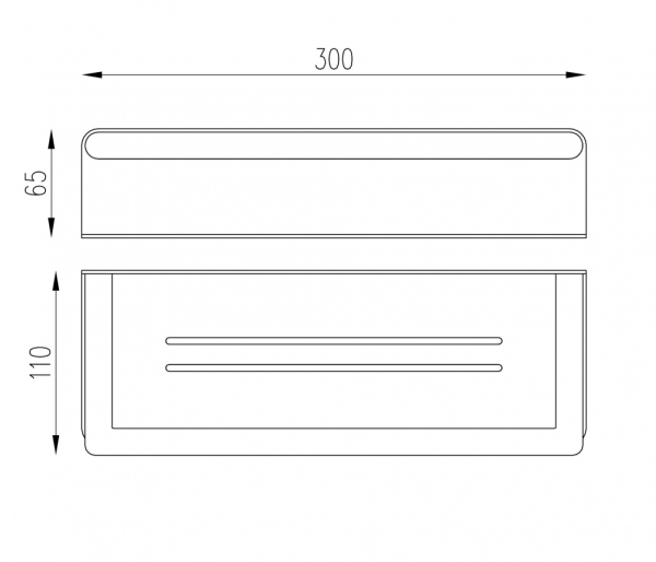 Полка ABBER Osten 316 AA1862BGG оружейная сталь брашированная