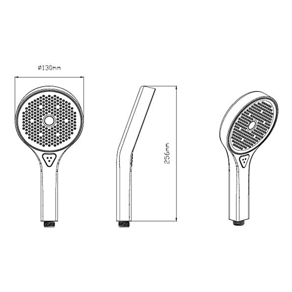 Ручной душ с шлангом Vincea VSHN-42HGM, вороненая сталь