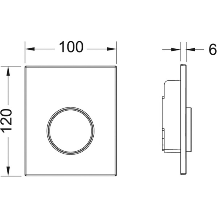 Кнопка смыва Tece Loop Urinal 9242640 белая антибактериальная
