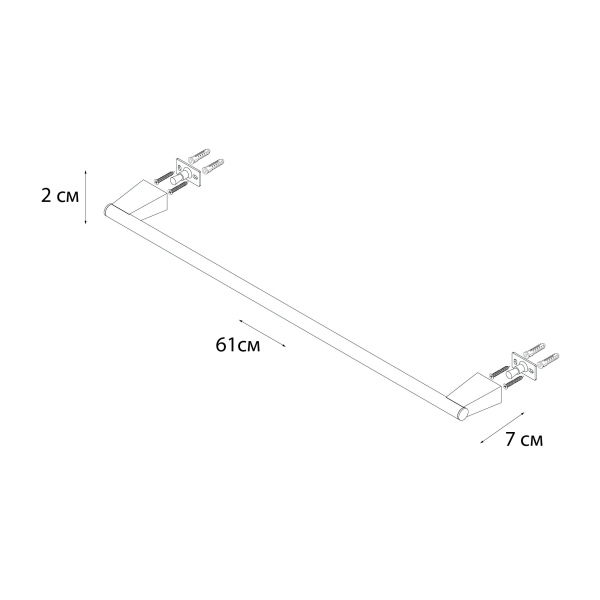 Полотенцедержатель FIXSEN TREND GRAPHITE трубчатый (FX-98001)