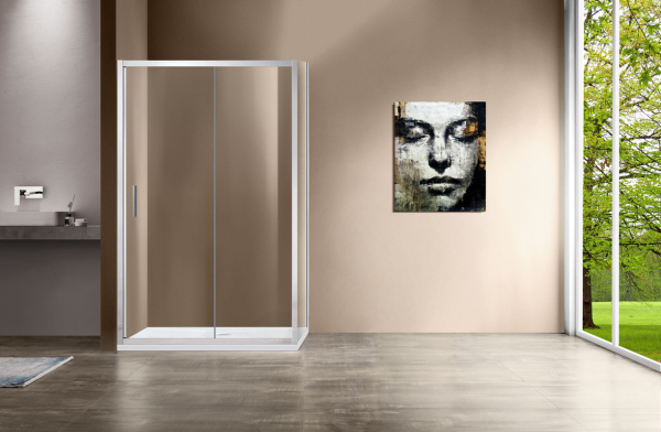 Душевой уголок Vincea Garda VSR-1G1016CL, 1600*1000, хром, стекло прозрачное