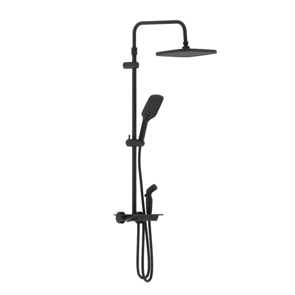 Душевая система Damixa Gala 953770300 с термостатом Черная матовая