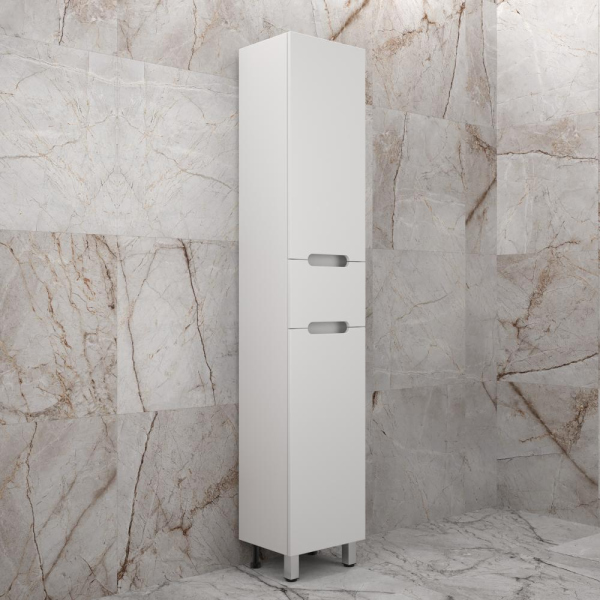 Пенал напольный "Матис" 36 см 1 ящик, Белый матовый, PLUS, ЭМАЛЬ, ЛС-00002447