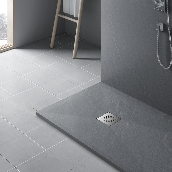 Поддон для душа Vincea из искусственного камня VST-4SR9090G, 900*900*25, серый