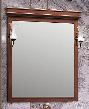 Зеркало Opadiris Борджи 85 с выключателем, цвет свет.орех, 00-00007322