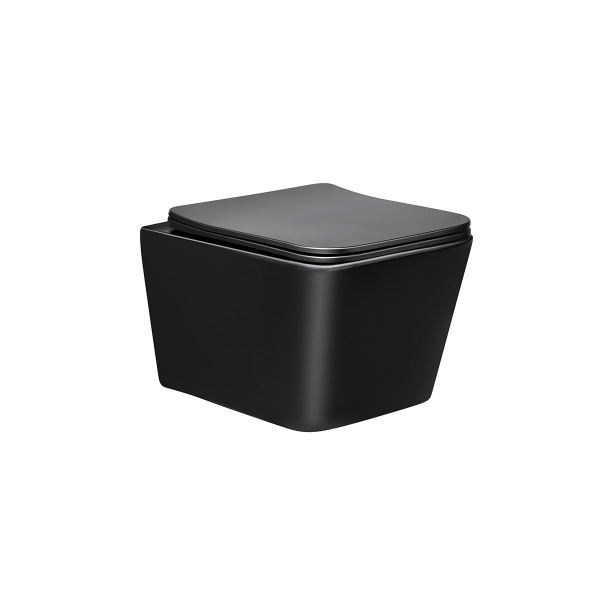 Унитаз подвесной Vincea, Q-Line VT1-12MB безободковый, цвет матовый черный