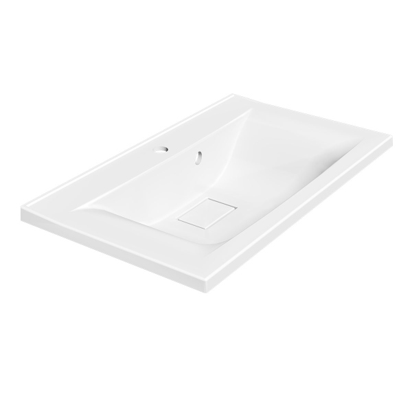 Раковина Vincea VCB-3M750W из искусственного камня, цвет белый