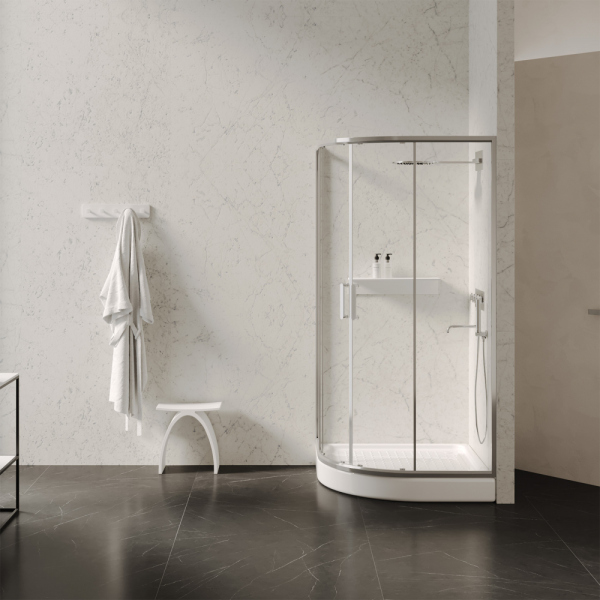 Душевой поддон ABBER AD3A080 80х80 четверть круга, акриловый, белый