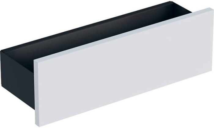 500.362.00.1 Настенная полка  Smyle Square: B=45см, H=14.8см, T=15см, темно-серый / с порошковой окр