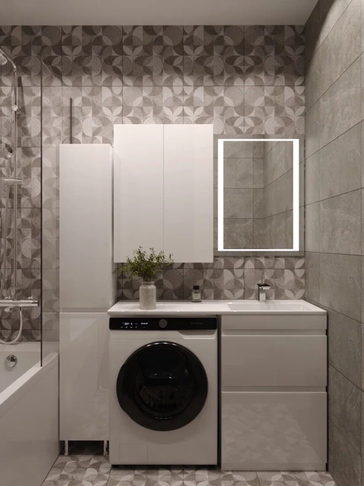 Тумба для комплекта Style Line Даймонд 120 Люкс Plus напольная, белая