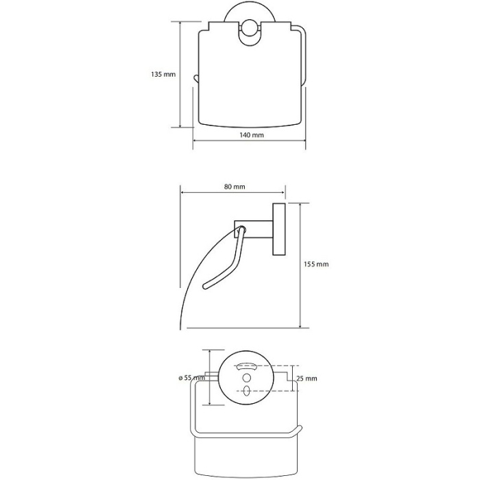AMBER: Держатель для бумаги с крышкой