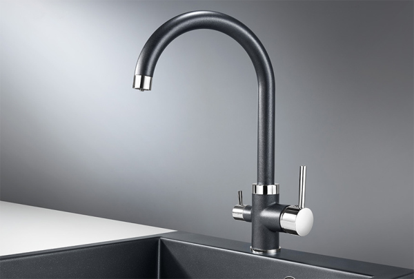 Смеситель для кухни GRANULA (2168, ШВАРЦ)