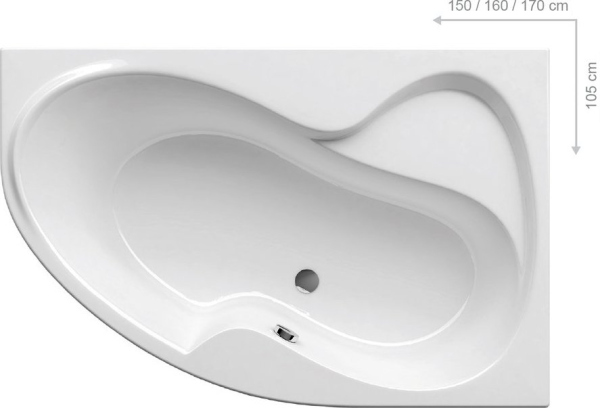 Акриловая ванна Ravak Rosa II 150x105 R CJ21000000 без гидромассажа