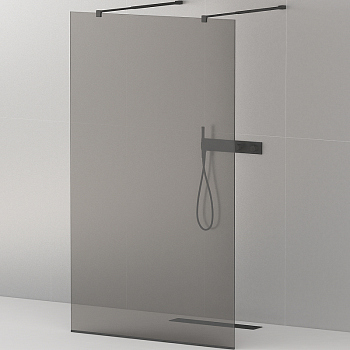 Душевая перегородка Cezares, LIBERTA-L-2-110-GR-NERO