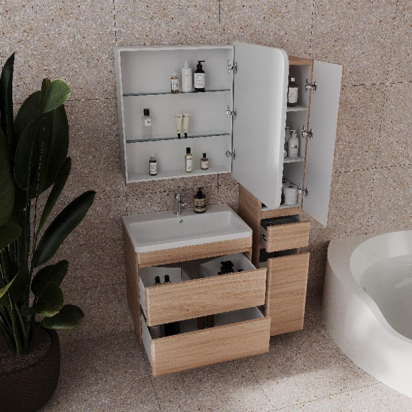 Тумба без раковины подвесная Style Line "Атлантика 70", Люкс ясень перламутр, СС-00002341