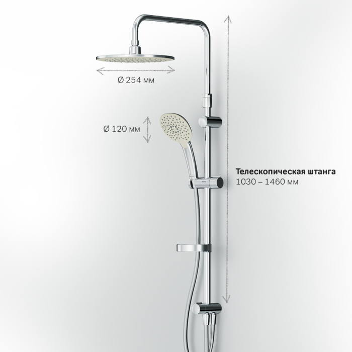 Душевая стойка AM.PM Spirit 2.0 F0770A100
