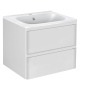 Тумба с раковиной Vincea Vico 600 подвесная, 2 выкатных ящика soft close, G.White, VMC-2V600GW+VCB-2VP600W