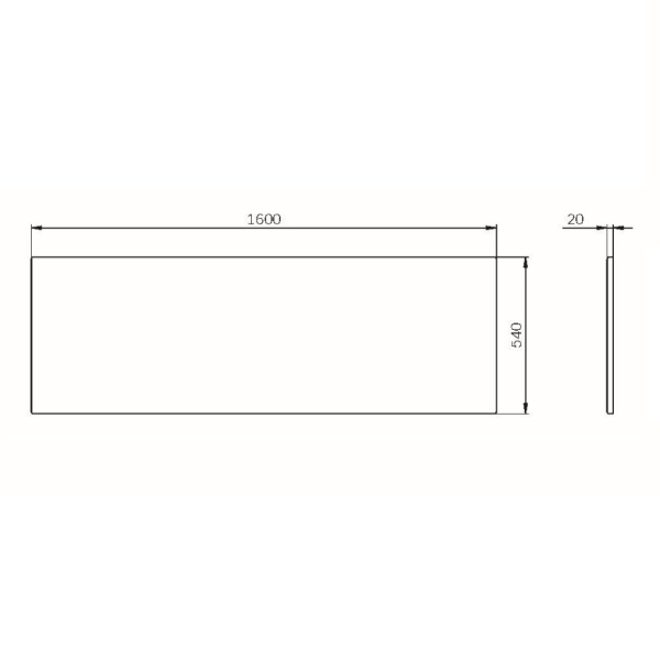 Декоративная фронтальная панель 160х70 см AM.PM Func, W84A-160-070W-P