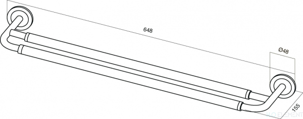 Полотенцедержатель AM.PM Serenity A40336400 двойной
