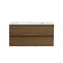 Тумба с раковиной Vincea Luka 1000 подвесная, 2 выкатных ящика soft-close, T.Oak, VMC-2L100TO+VCB-13100B
