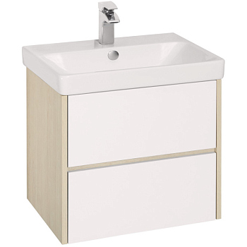 Тумба с раковиной Акватон Сканди 70 1A2518K0SDB20 белая/дуб верона