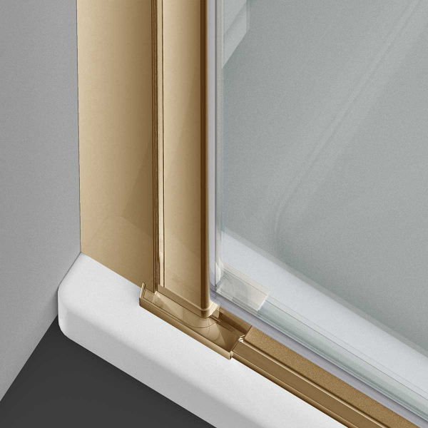 Душевая дверь Vincea Alpha VDP-3AL600CLG, брашированное золото, стекло прозрачное Душевая дверь Vincea Alpha VDP-3AL600CLG, брашированное золото, стекло прозрачное