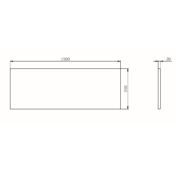 Декоративная фронтальная панель 150х70 см AM.PM Func, W84A-150-070W-P