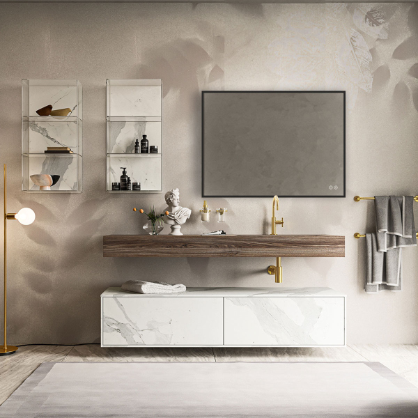 Зеркало Vincea LED VLM-3VN800B-2 800х600 c сенсорным выключателем и диммером, антизапотевание