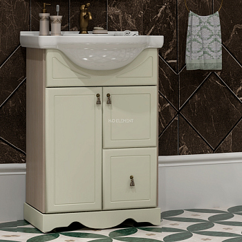 Тумба для комплекта Opadiris Клио 50 напольная, слоновая кость