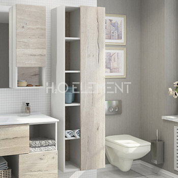 Шкаф-колонна Comforty "Ганновер-45" дуб дымчатый светлый
