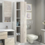 Шкаф-колонна Comforty "Ганновер-45" дуб дымчатый светлый