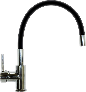 Смеситель Florentina Flex-01 черный, для кухонной мойки