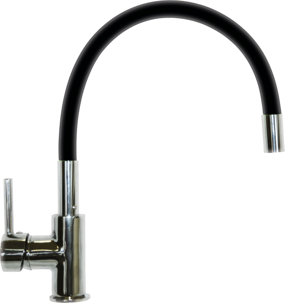 Смеситель Florentina Flex-01 черный, для кухонной мойки