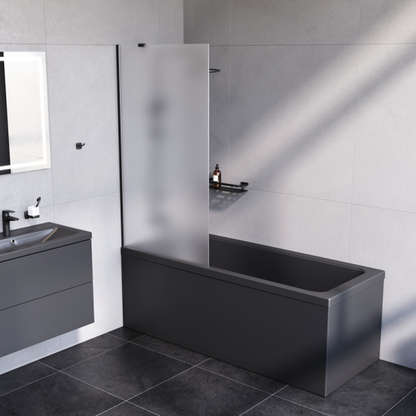 Душевая шторка на ванну 80х140, фиксированная AM.PM Gem, W90BS-080-140BM