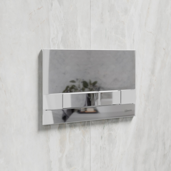 Кнопка смыва Lemark BIT для инсталляции, механическая, хром глянец (9801005)