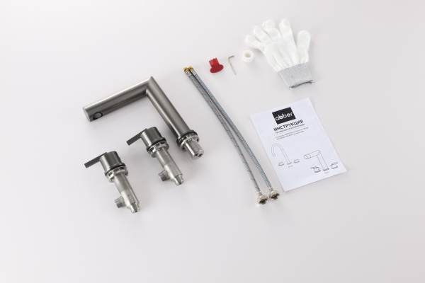 Смеситель ABBER Perfekte 316 AF8A08BGG для раковины, оружейная сталь брашированная