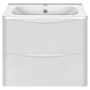 Тумба с раковиной Vincea Paola 600 подвесная, 2 выкатных ящика soft close, G.White, VMC-2P600GW+VCB-2VP600W