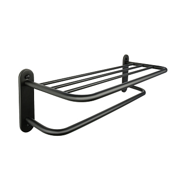 Полка для полотенец FIXSEN черная 66 см Hotel (FX-31015B)