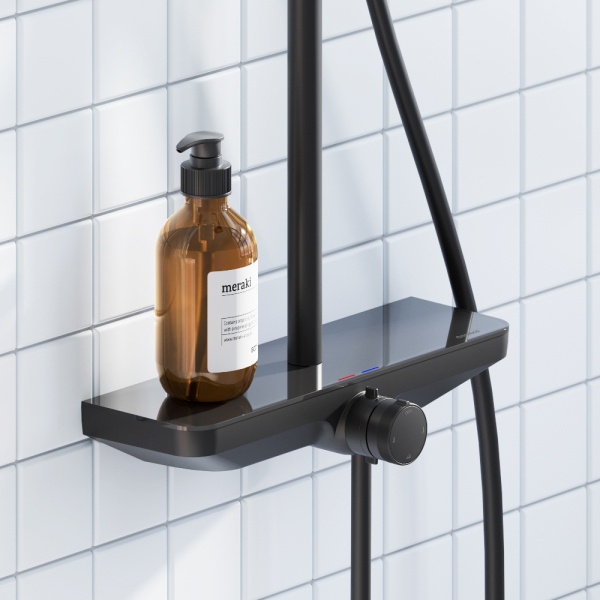 Душевая система с ванно-душевым смесителем-полкой Damixa Merkur, 940730300