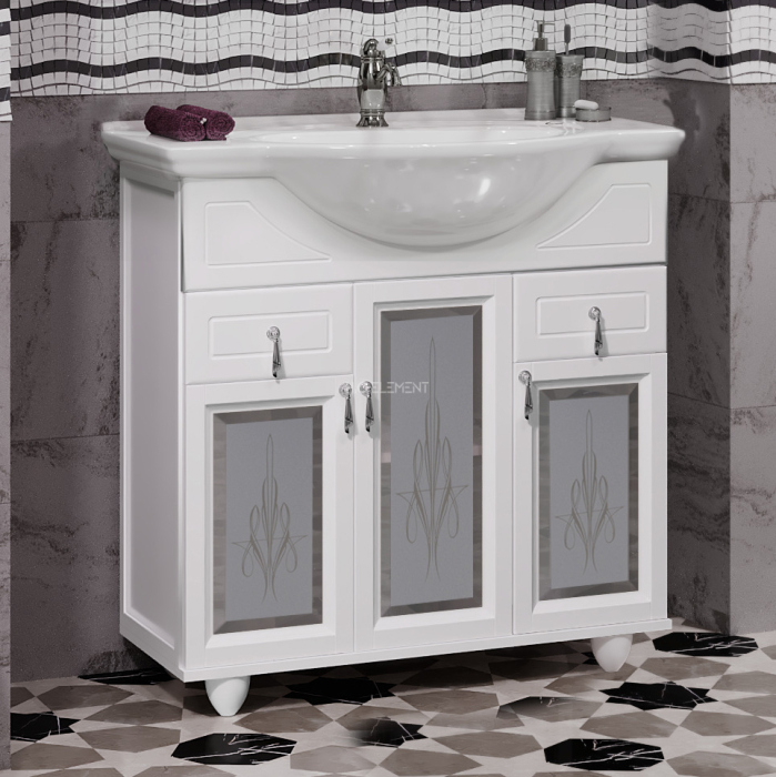 Тумба для комплекта Opadiris Тибет 70 белая матовая 00-00002587