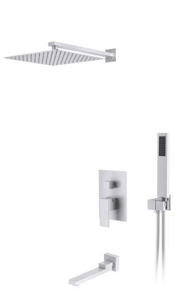 Душевая система для ванны и душа D&K встраиваемая матовый белый Bayern.Liszt (DA1515608A04)