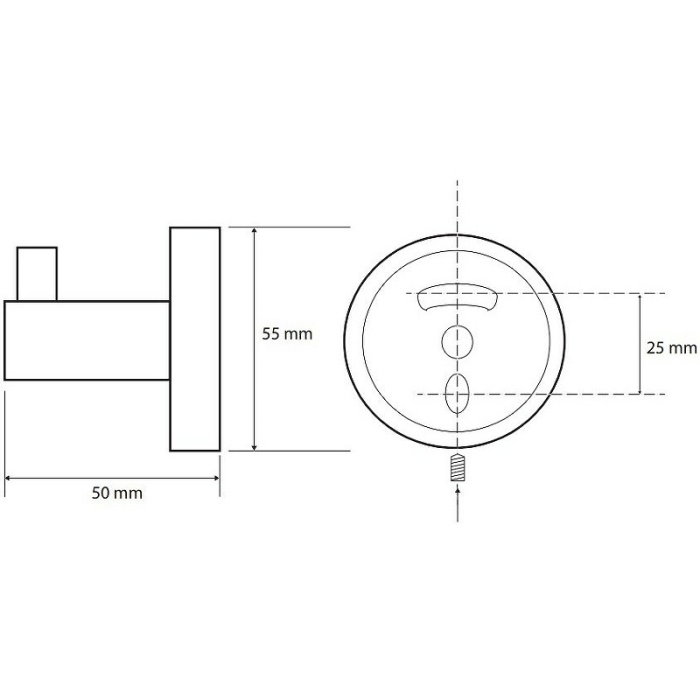 AMBER: одинарный крючок для одежды