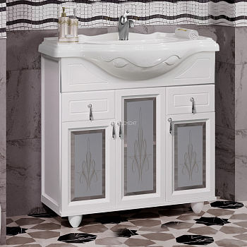 Тумба для комплекта Opadiris Тибет 80 белая матовая Z0000012646