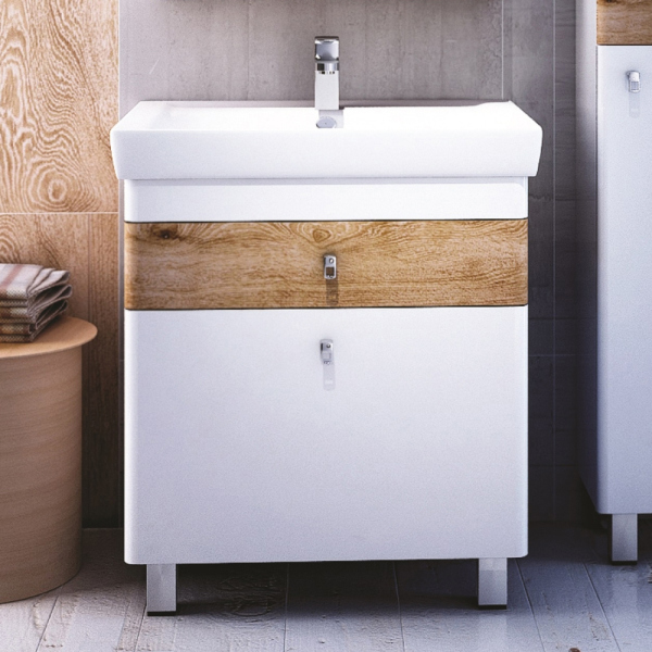 Тумба для комплекта Iddis Carlow 70 напольная, белая, дерево