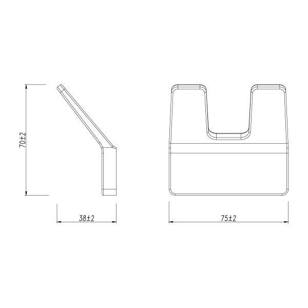 Крючок двойной Lemark SMOOTH LINE для полотенец и халатов, хром (9711004)