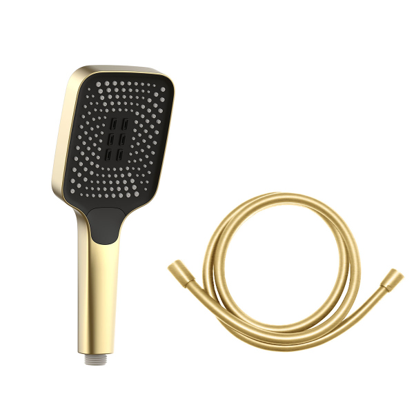 Душевой комплект Vincea VSFW-433T1BG встраиваемый, термостатический, 3 режима, брашированное золото