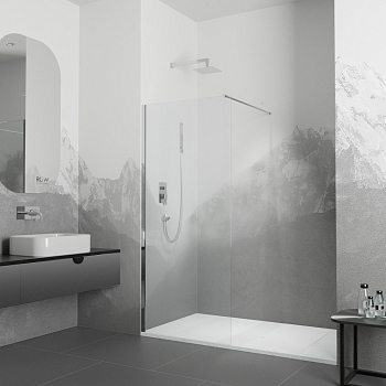 Перегородка для душа RGW WA-007, 35100209-11, Хром, 90*195