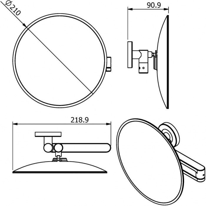 Косметическое зеркало Langberger 75885-5