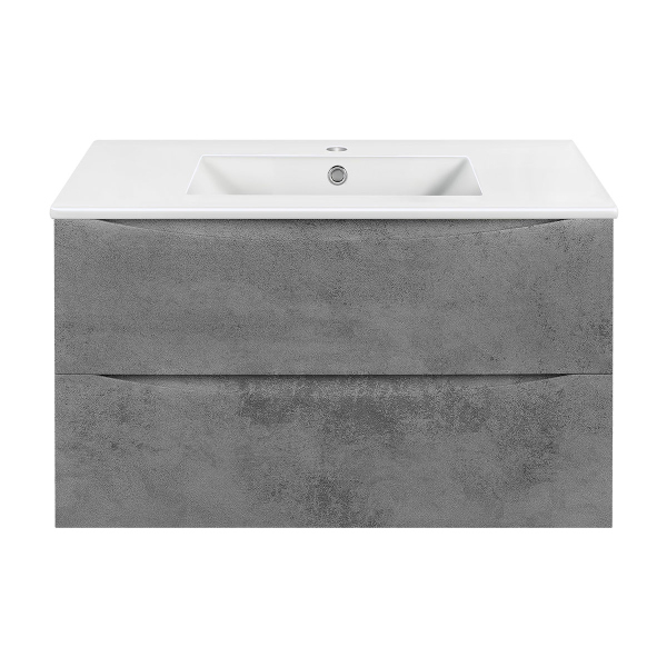 Тумба без раковины Vincea Mia 900 подвесная, 2 выкатных ящика soft close, Beton, VMC-2MC900BT