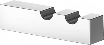 19115010000 EDITION 90 Square Крючок для полотенца двойной, хром